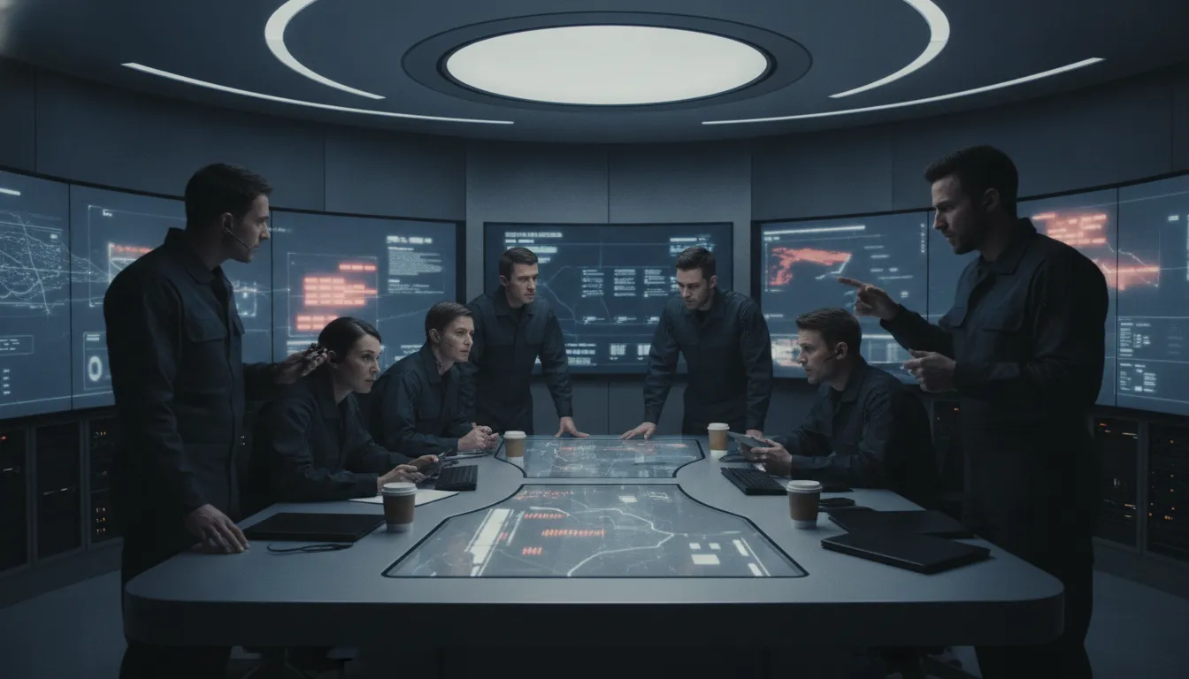 Security analysts collaborating on a risk intelligence assessment