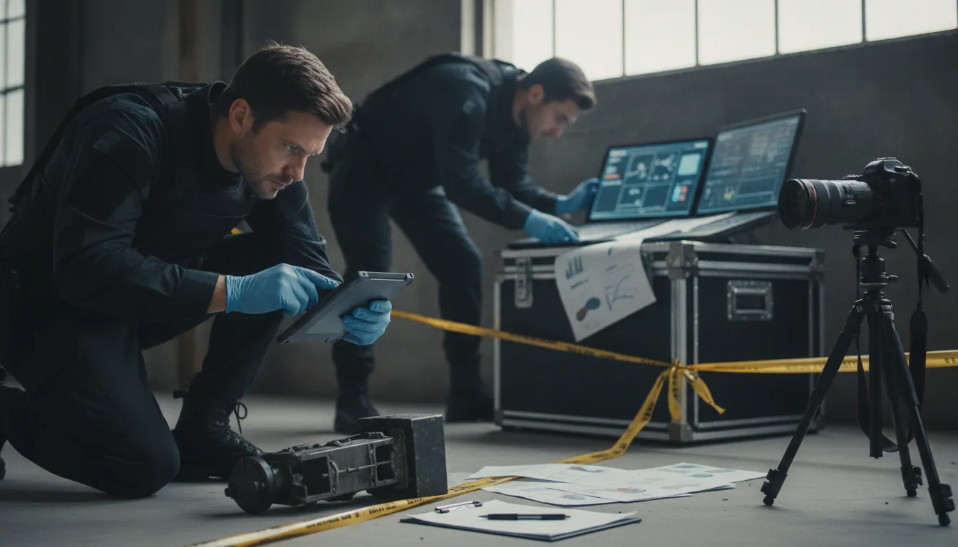 Investigator documenting evidence in security incident management software