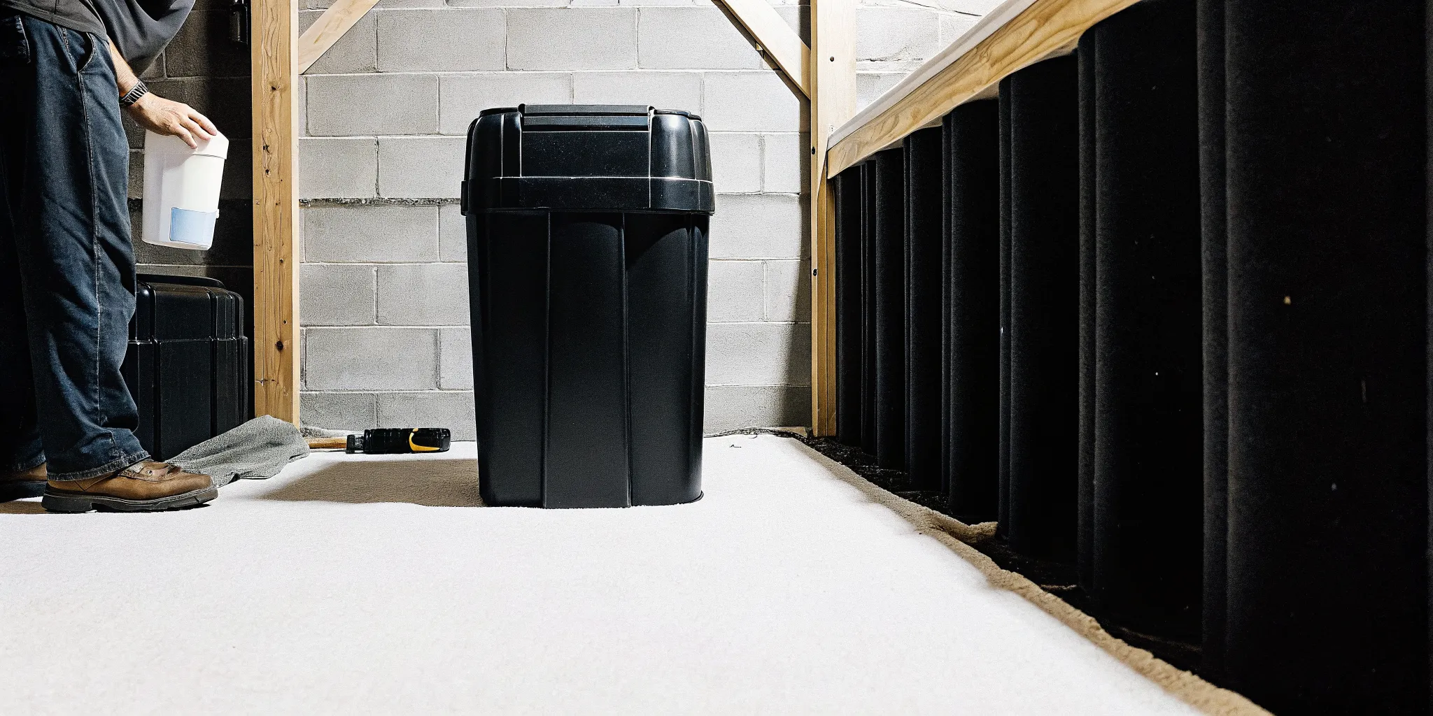 Water softener system being professionally installed in an Eden Prairie Minnesota basement