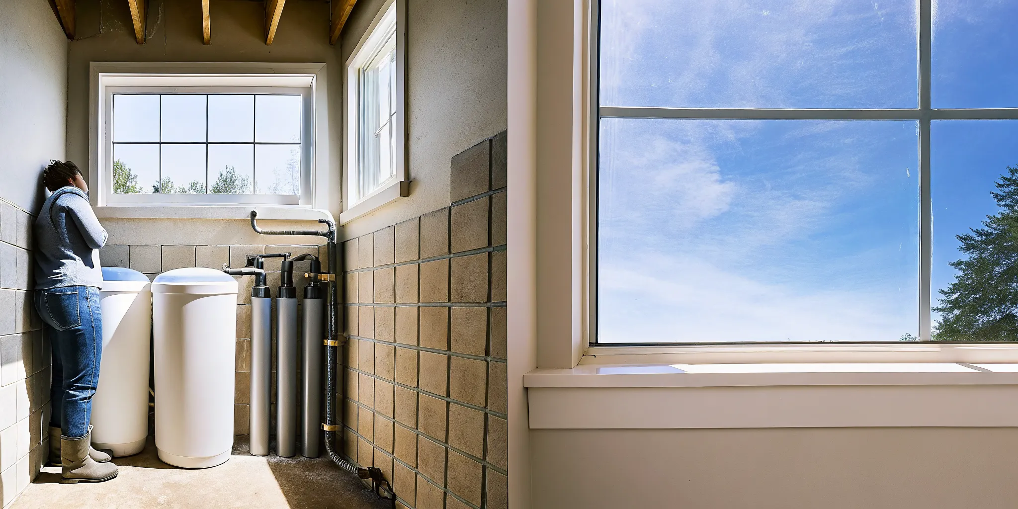Minnesota homeowner checking a water softener running constantly