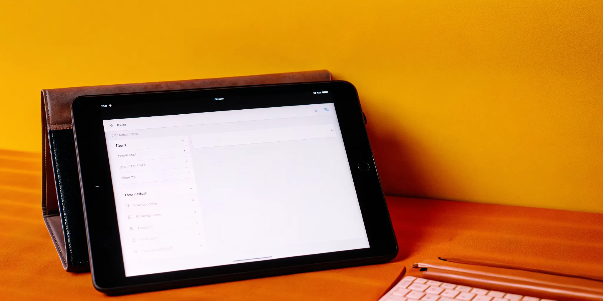 An iPad displaying a digital patient portal, integrated seamlessly with oral surgery front desk software.