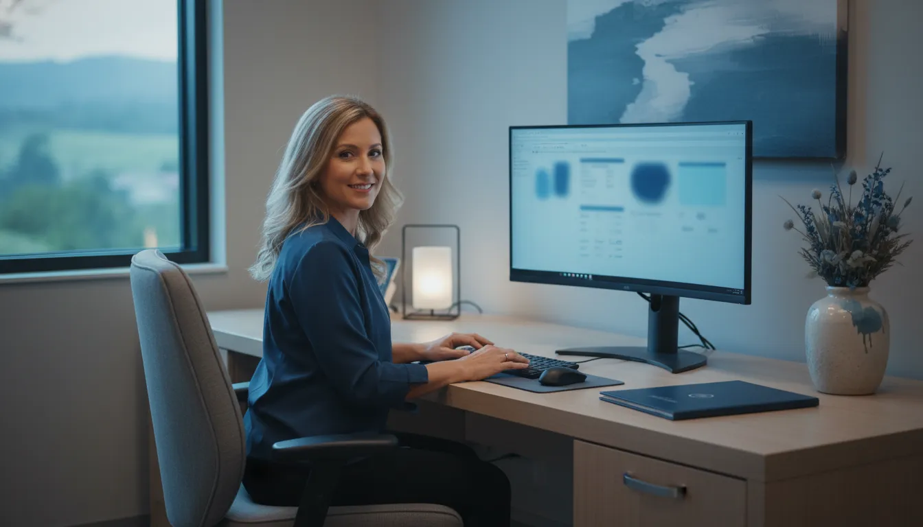 Administrator reviewing an oral surgery insurance verification workflow checklist