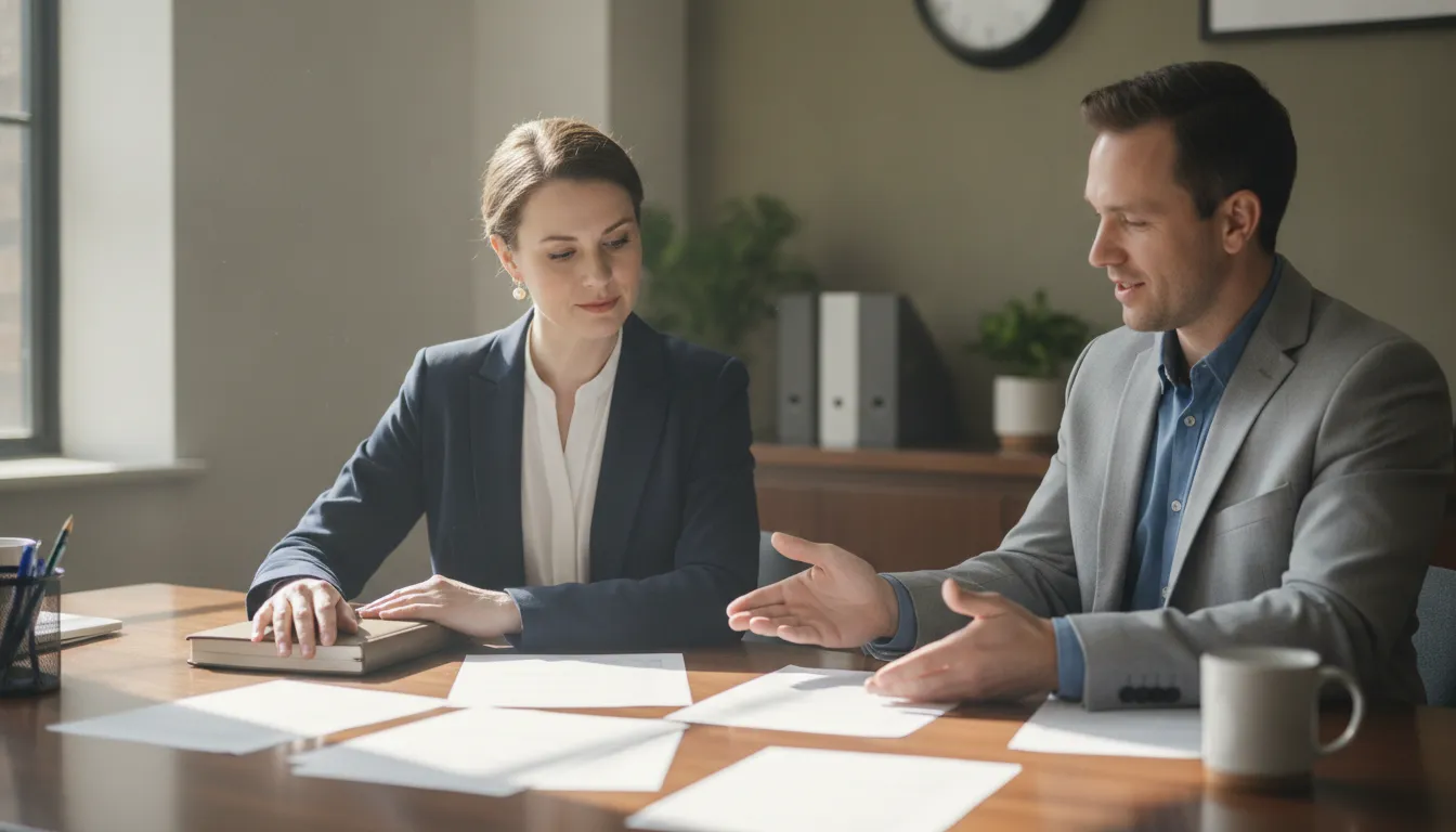 Federal employee reviewing retirement planning options with a benefits educator