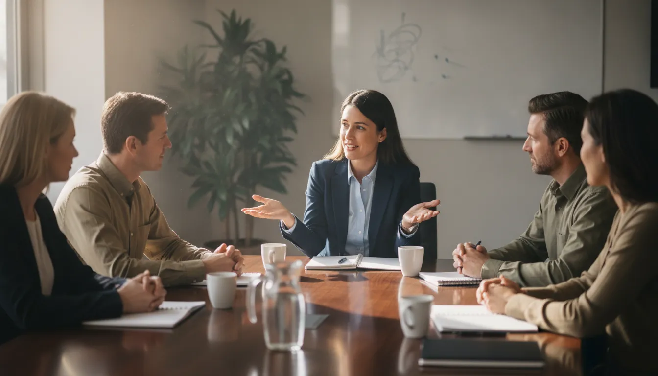Federal employee reviewing TSP contribution options with a benefits educator