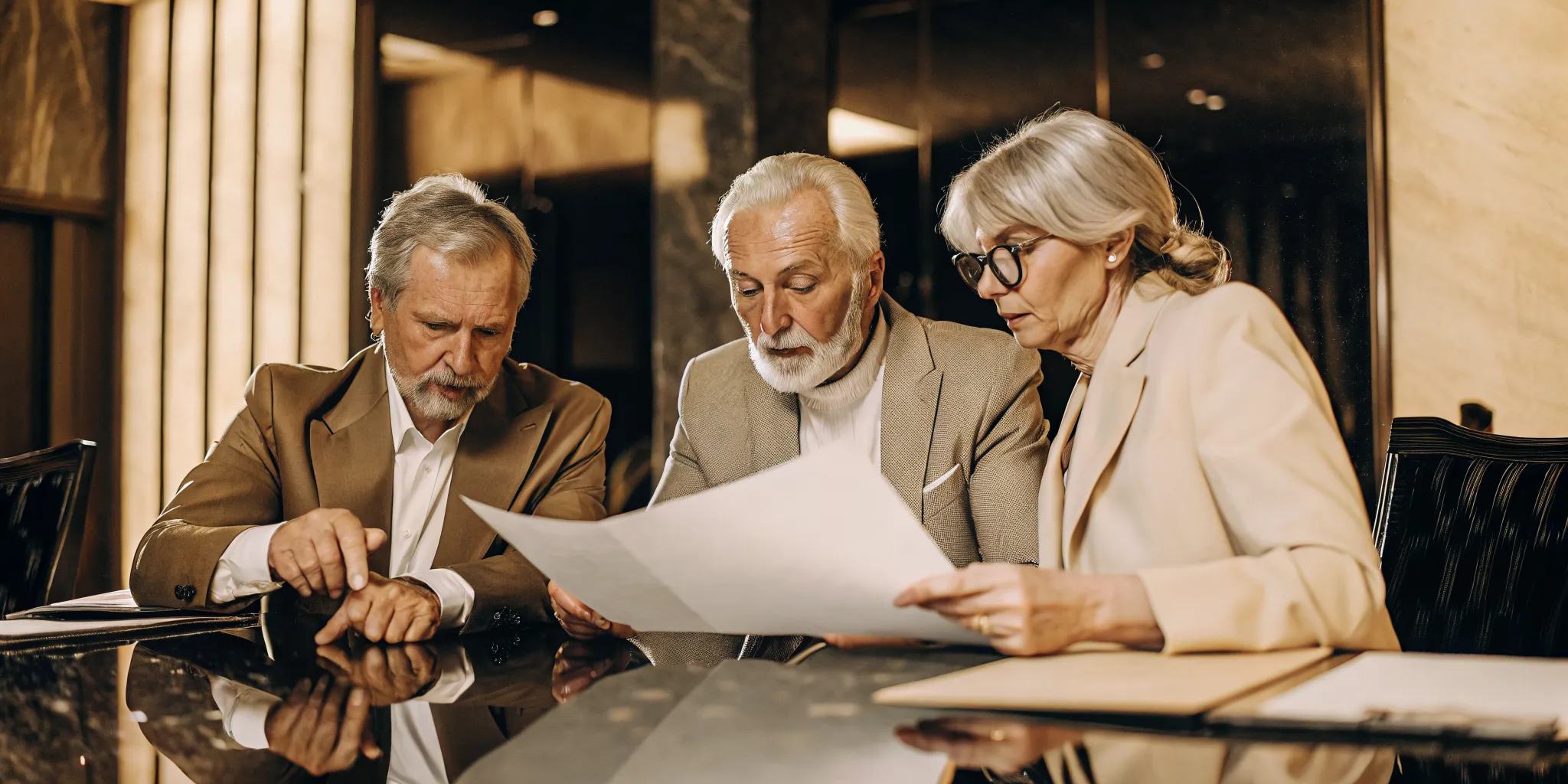 Senior attorneys review an arbitration agreement for a California business dispute