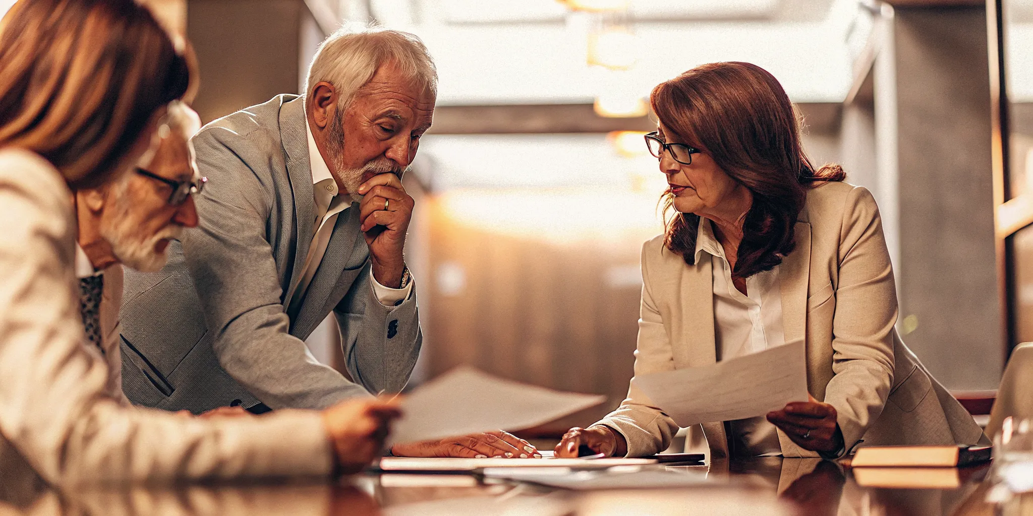 Senior business principals assessing a fraudulent inducement dispute