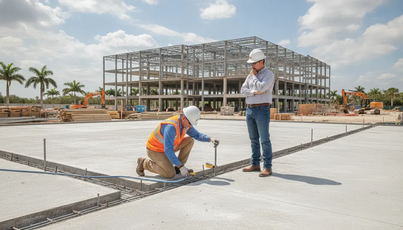 Commercial building inspection at a Hillsborough County Florida jobsite