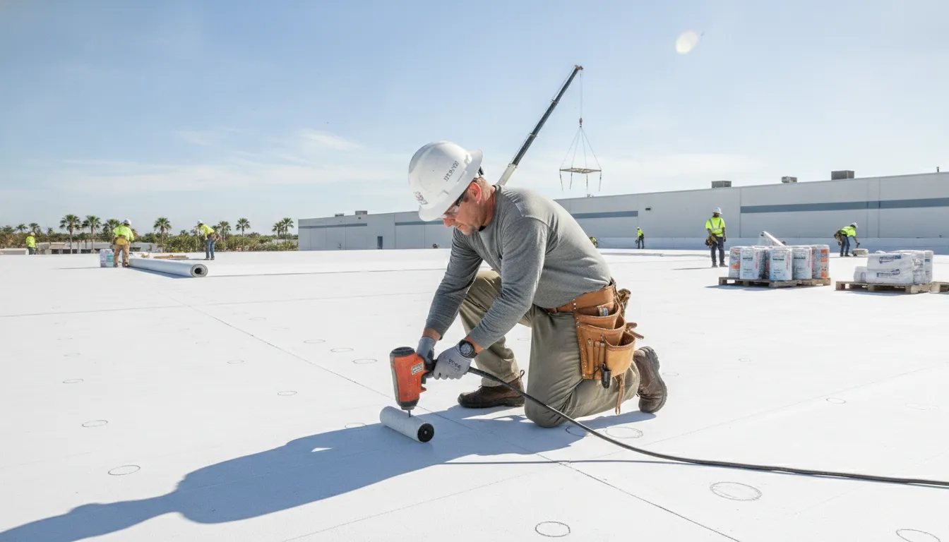 Commercial roof permit inspection in Florida