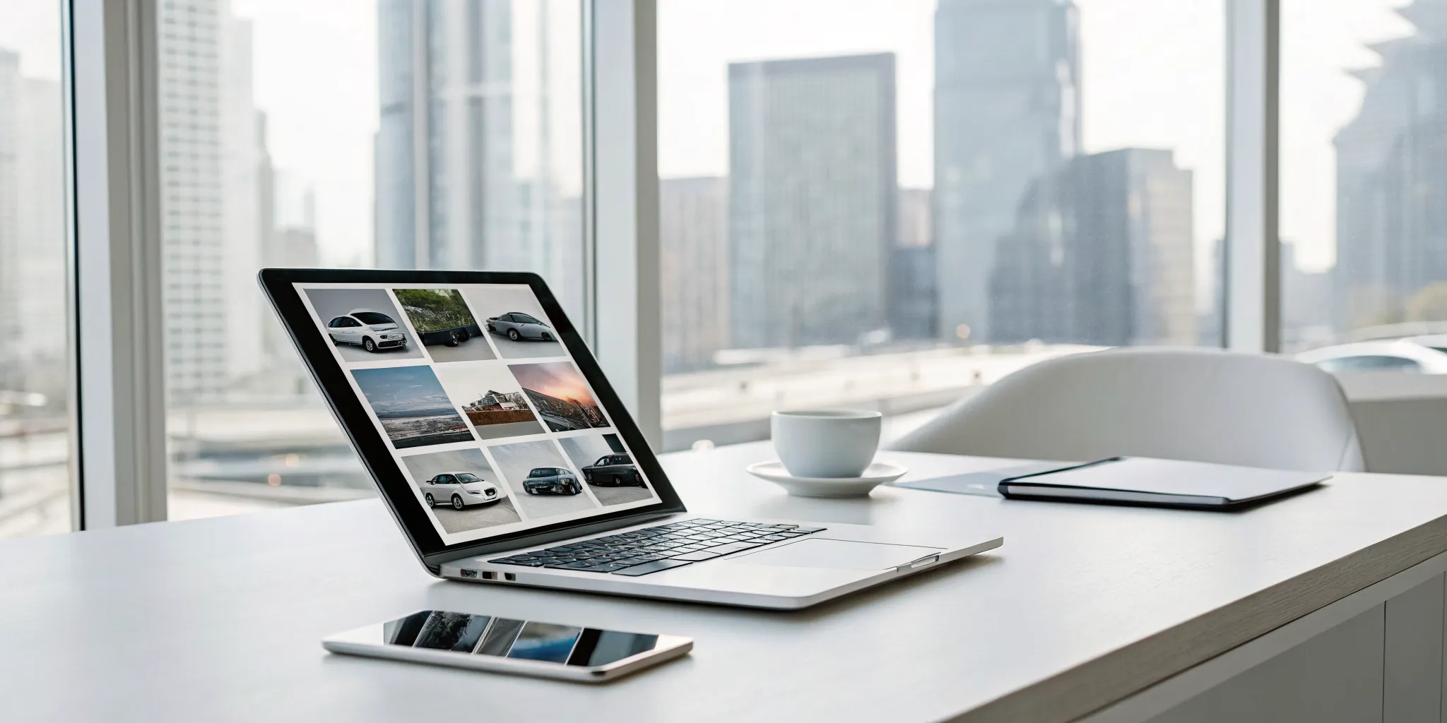 Comparing cars on a laptop using the best car buying sites.