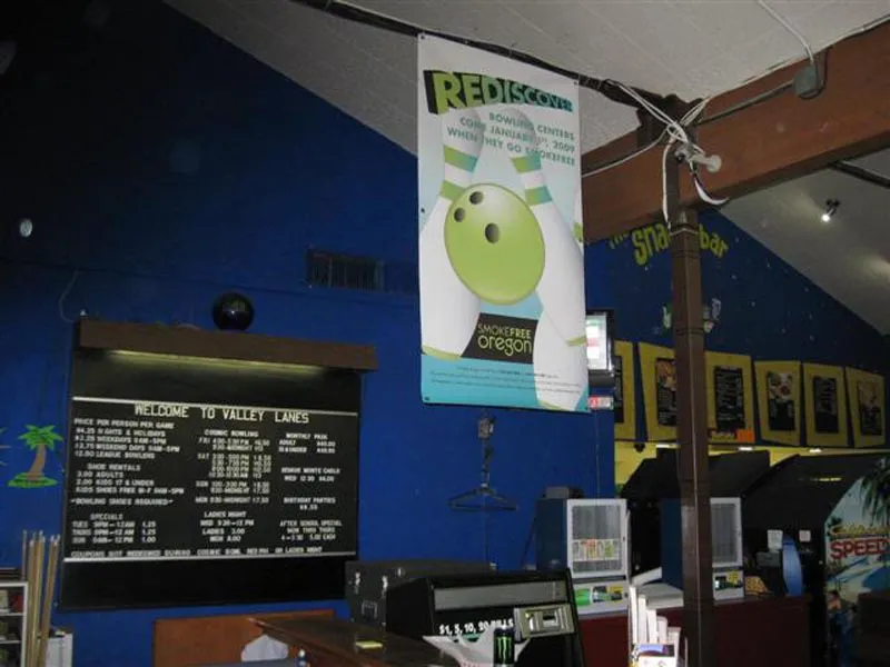 Bowling alley advertising print placement for a local venue campaign