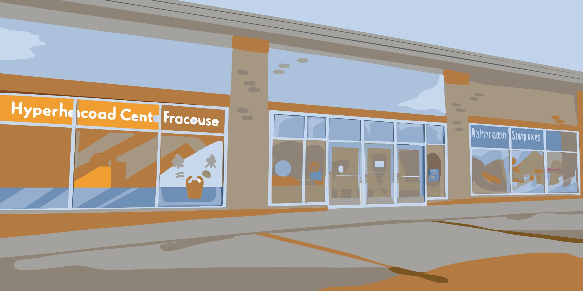 Franchise brand hyperlocal OOH ads placed inside a fitness center and daycare facility, showing neighborhood-targeted panels