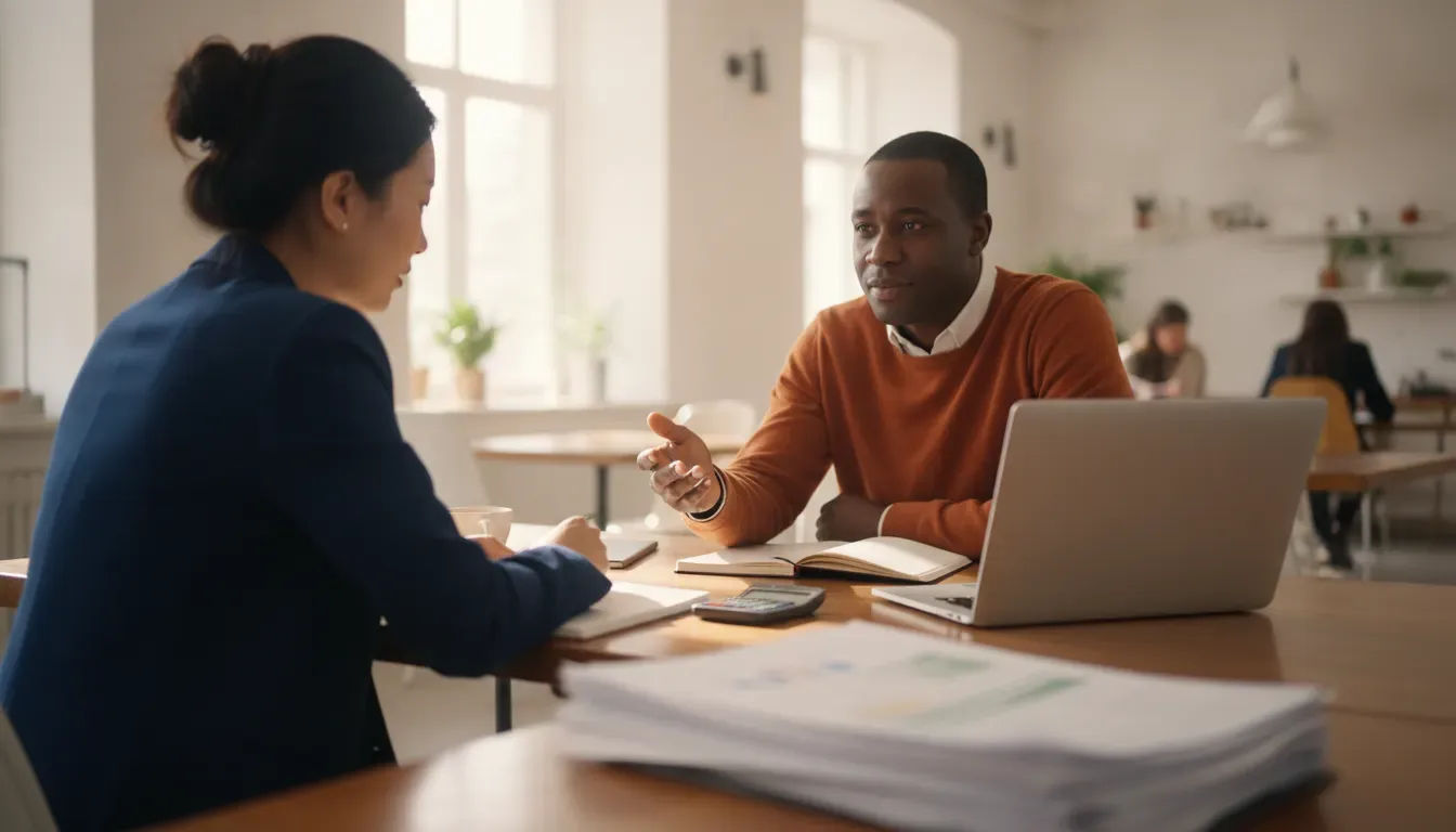 Small business owner preparing documents for emergency business financing