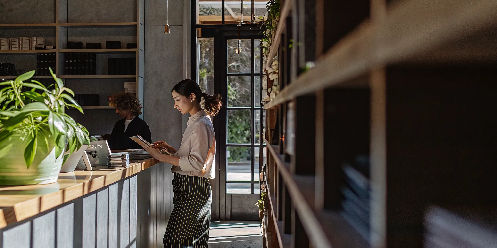 Small business owner evaluating cash flow before choosing financing