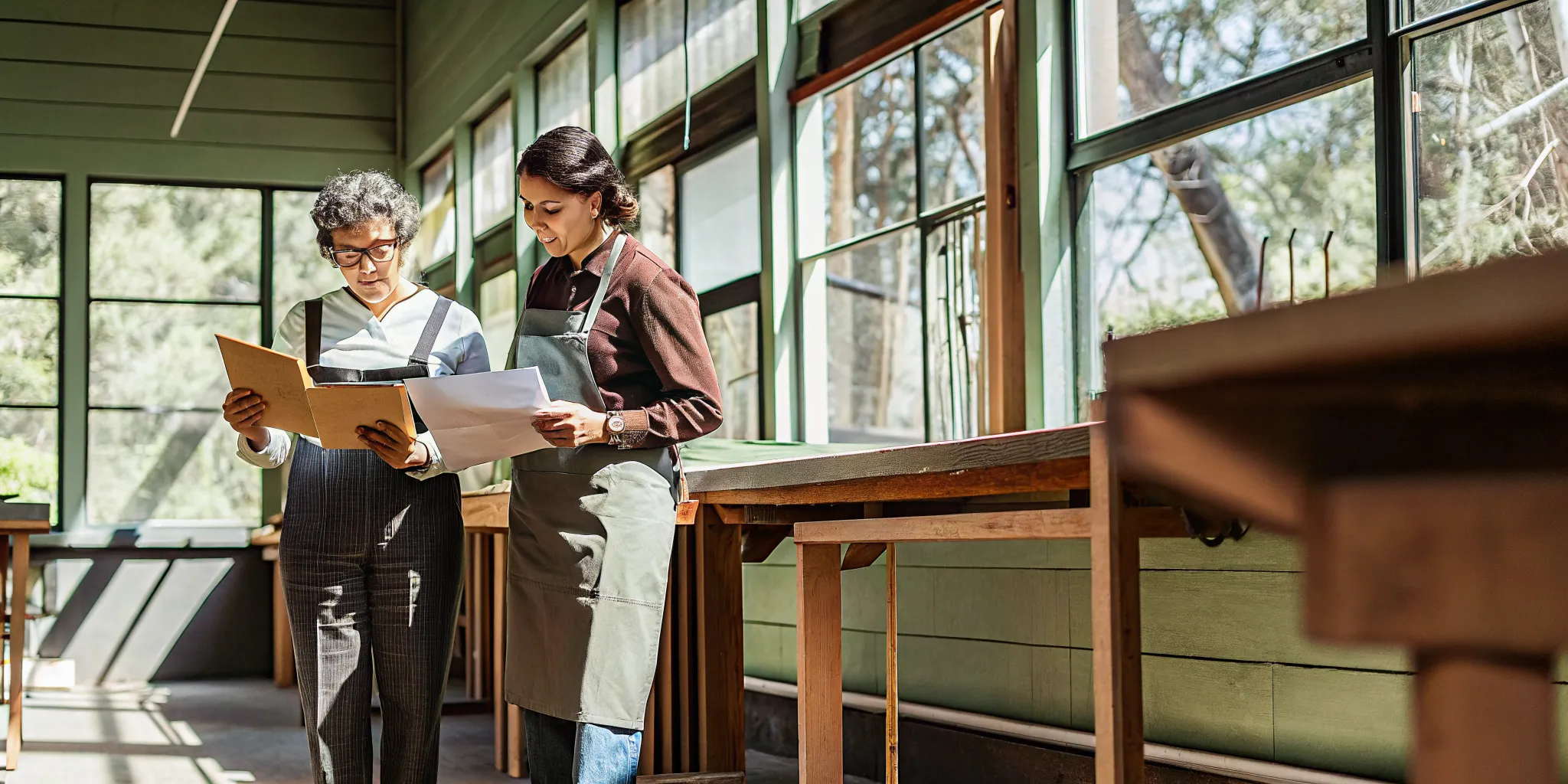 Small business owner and advisor reassessing cash flow after a loan denial
