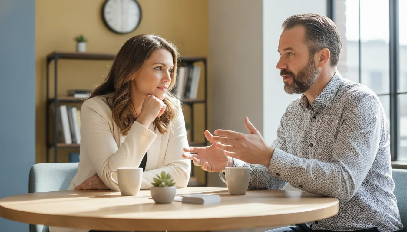 Business owner discussing funding needs with a financing specialist
