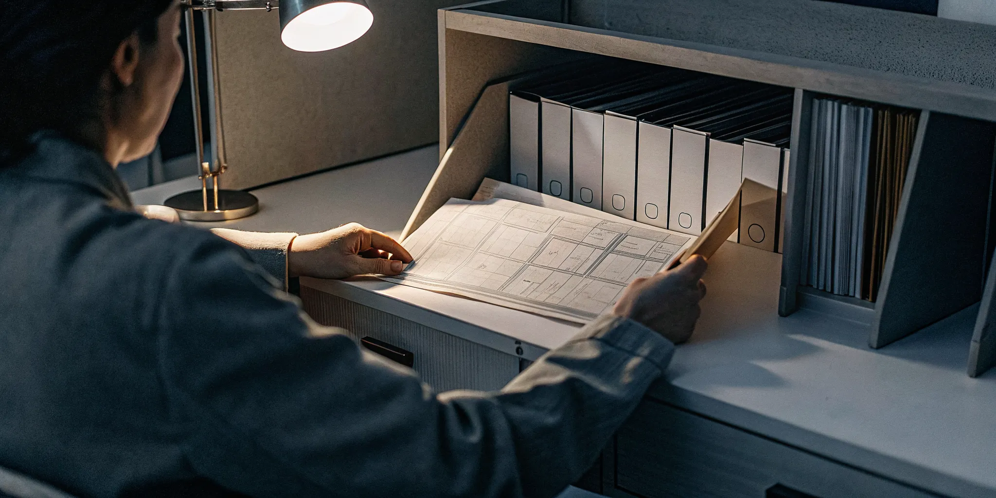 Retail business owner reviewing financial documents and growth plans