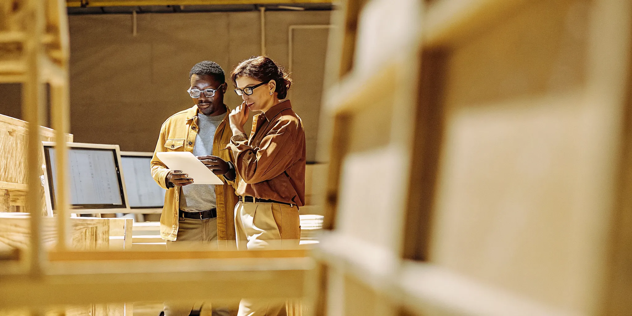 Small business owner reviewing revenue and credit context with a financing advisor