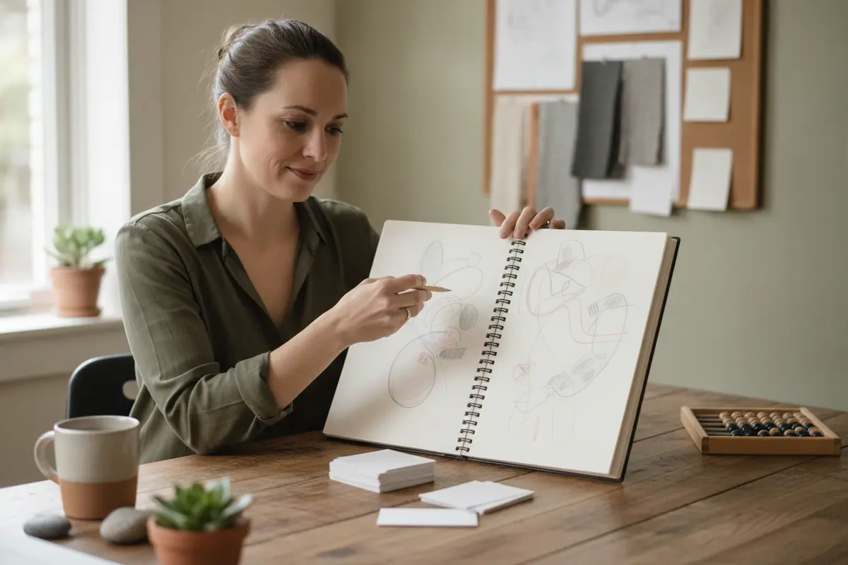 Small business owner comparing cash flow projections with upcoming expenses