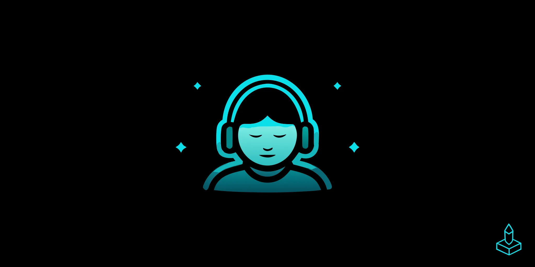 Modern audio-visual entrainment device projecting soft teal light waves in a dim wellness room