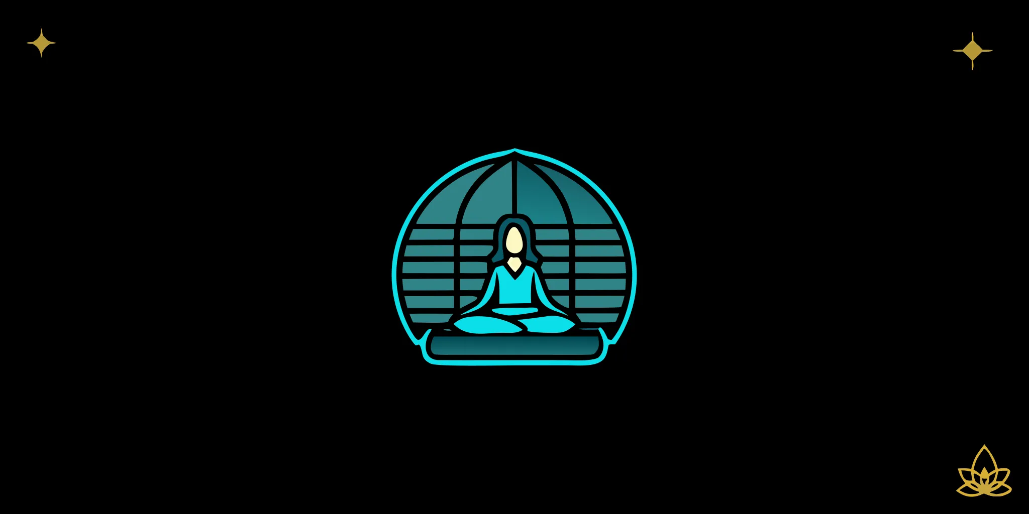 Serene person meditating in a bright minimal room with grounding earth tones and soft natural light