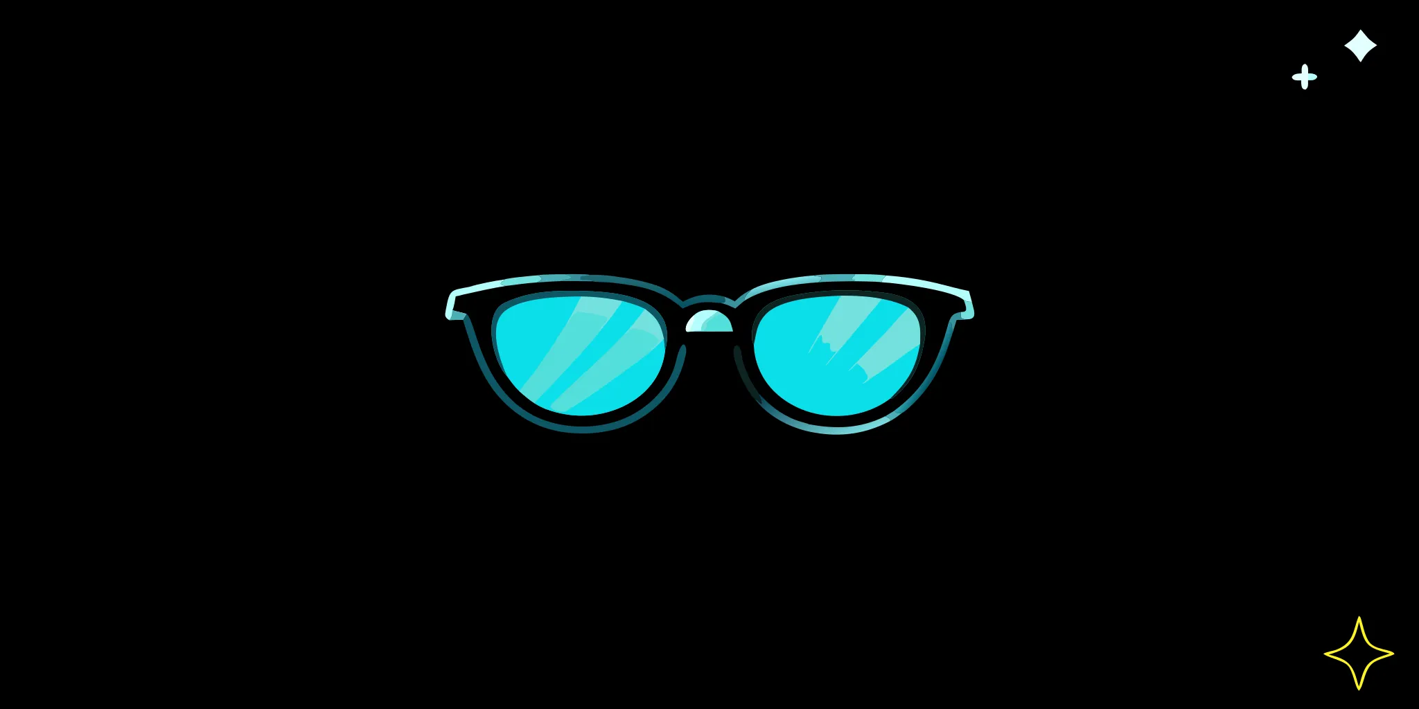 Daytime and evening blue light blocking glasses shown together