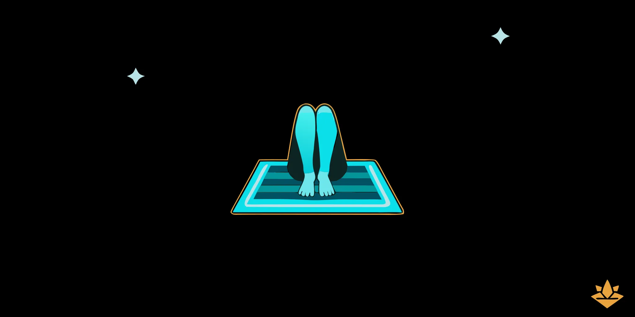 Bare feet resting on a grounding mat during a calming home routine