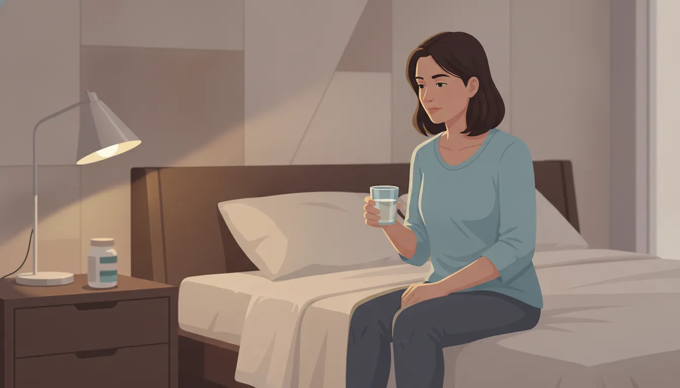 A health-conscious adult planning magnesium for sleep and anxiety support during an evening recovery routine