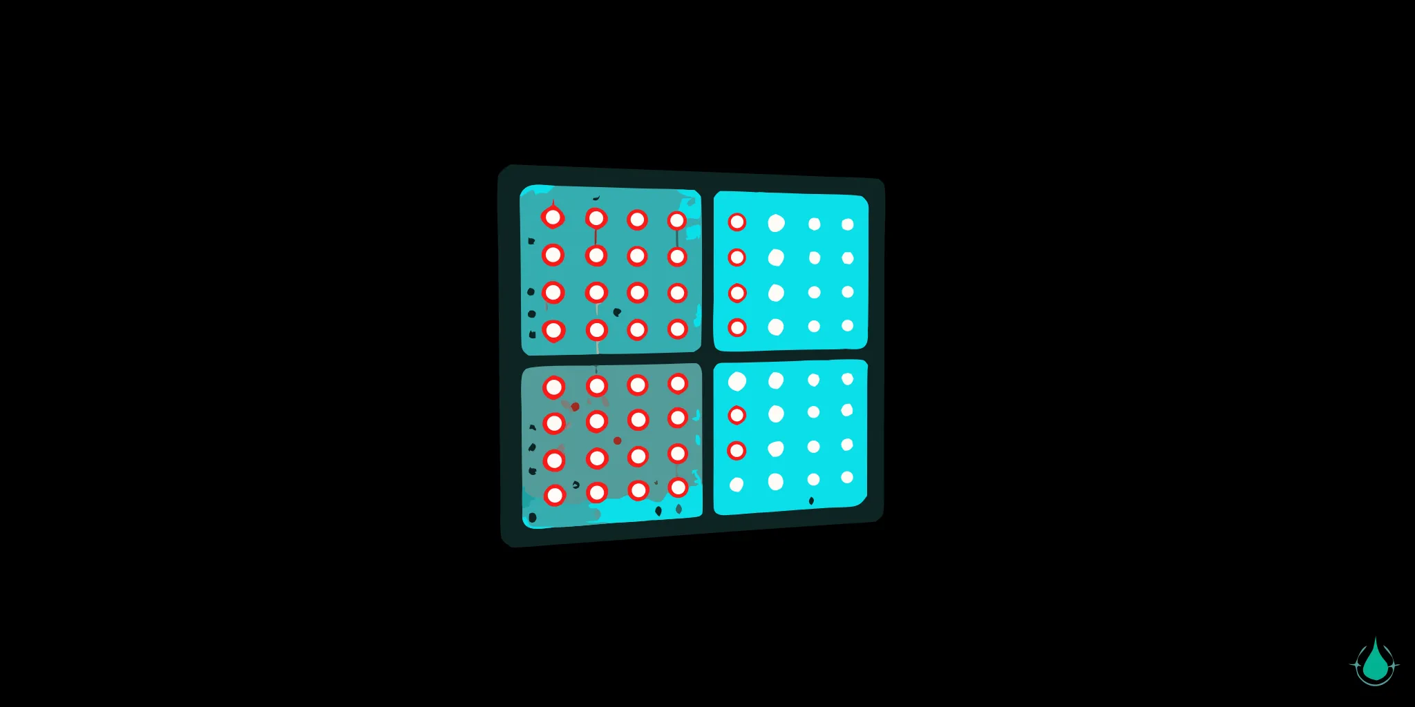 Red and near-infrared LED panels emitting therapeutic photobiomodulation light in deep crimson tones