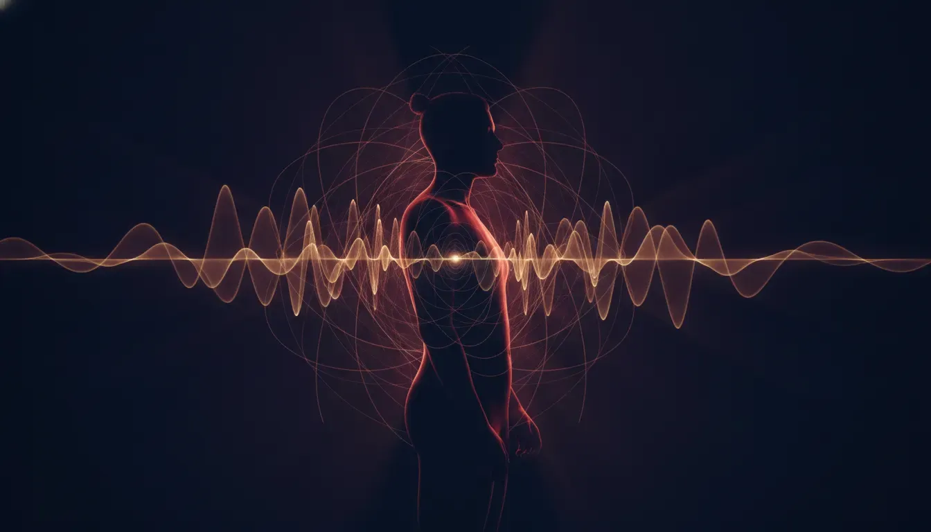 Conceptual visualization of rhythmic light and sound used in audio-visual brainwave entrainment