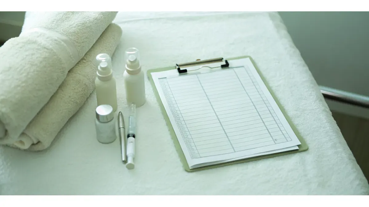 Microneedling preparation checklist and consultation supplies
