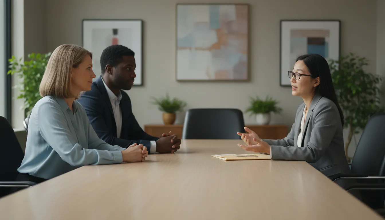 Blended family meeting with an estate planning advisor in Massachusetts