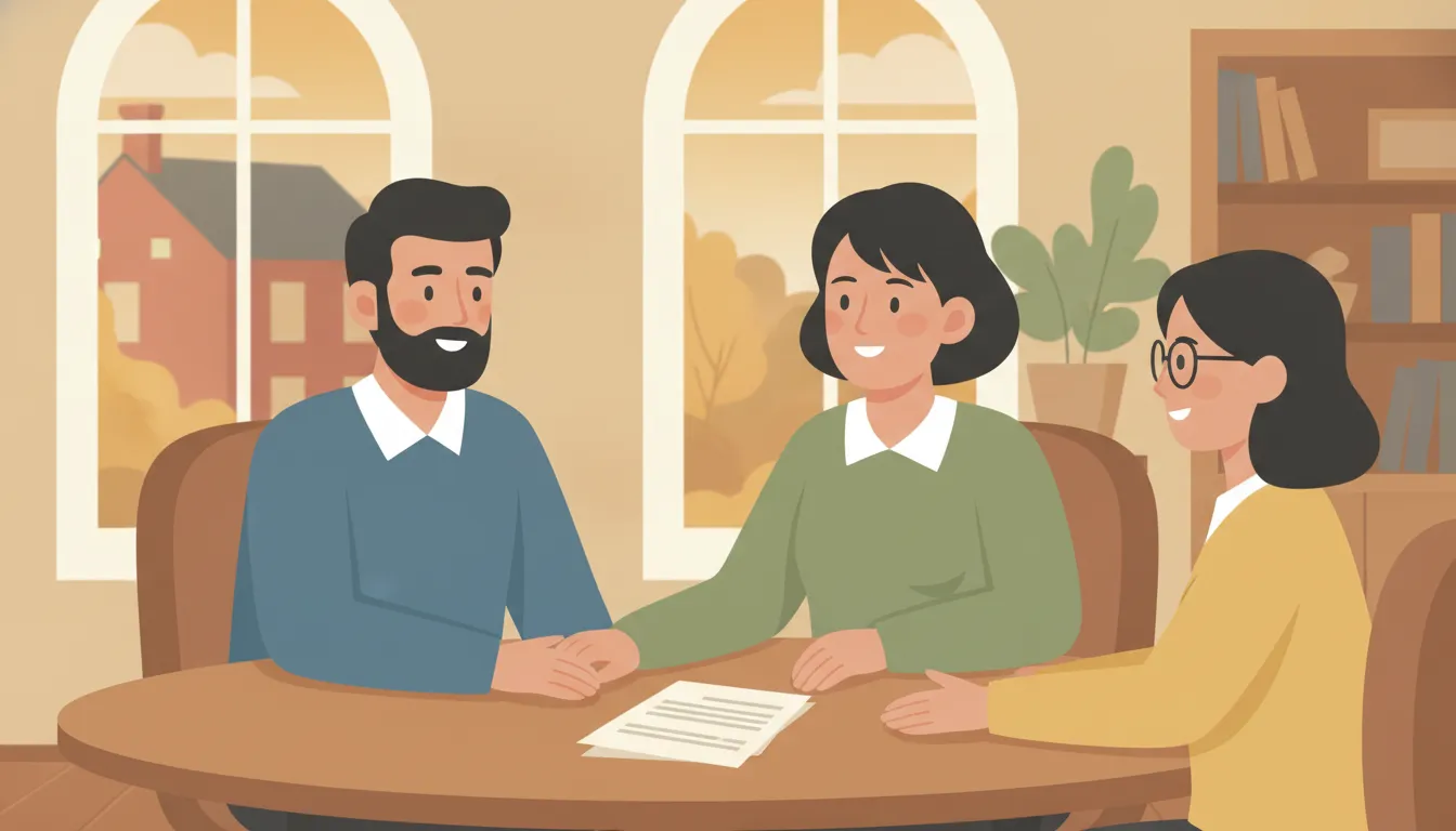 Family discussing will decisions with an estate planning attorney