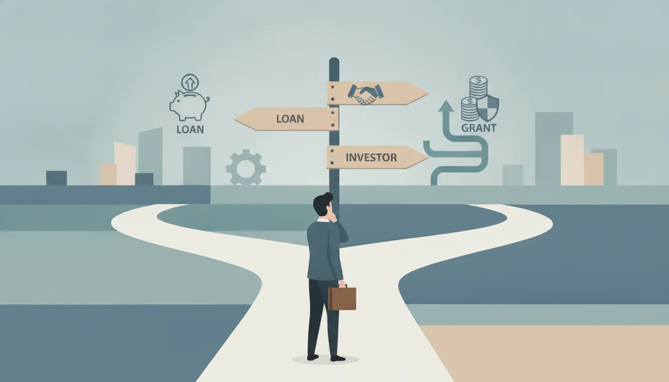Business owner deciding which type of financial support to hire