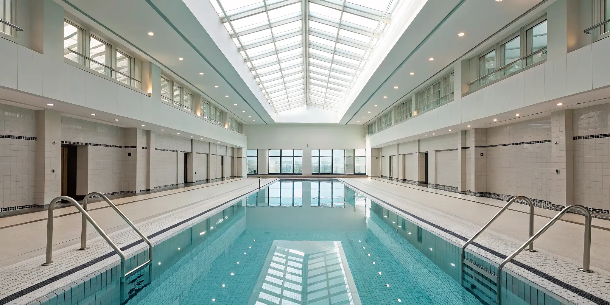 Drowning prevention system for commercial pools monitoring swimmers to enhance safety.