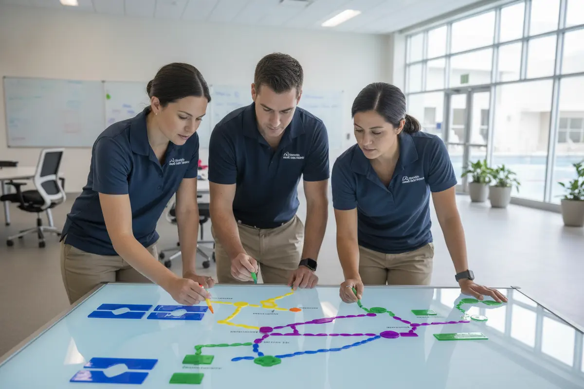 Aquatic facility leaders mapping pool safety technology continuity procedures