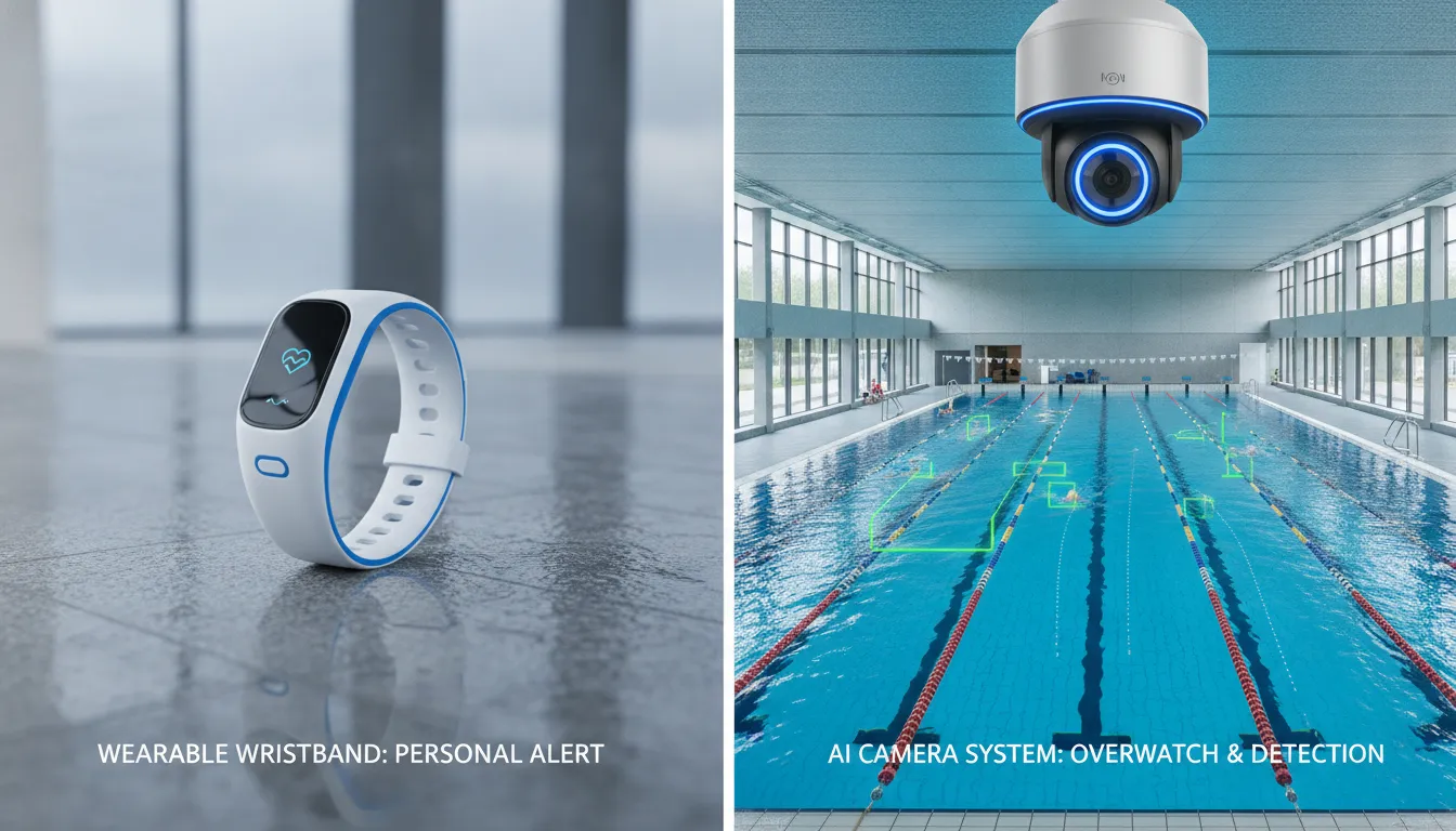 Comparison of wearable wristband and camera system for pool drowning detection