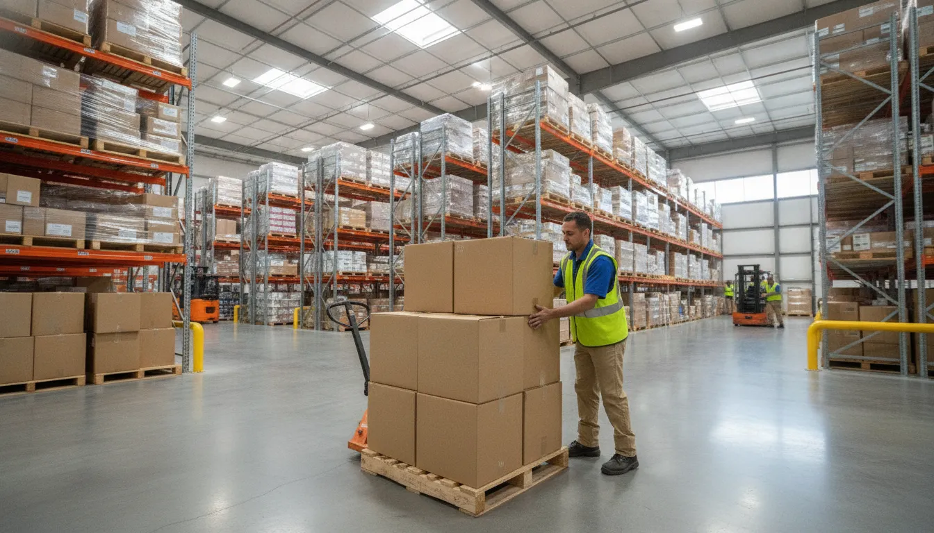 Warehouse worker preparing an order in Cedar Hill TX