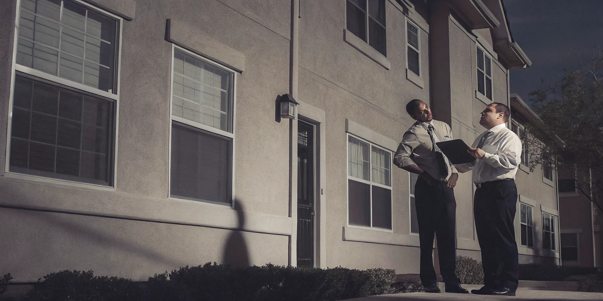 Property manager planning apartment security guard coverage