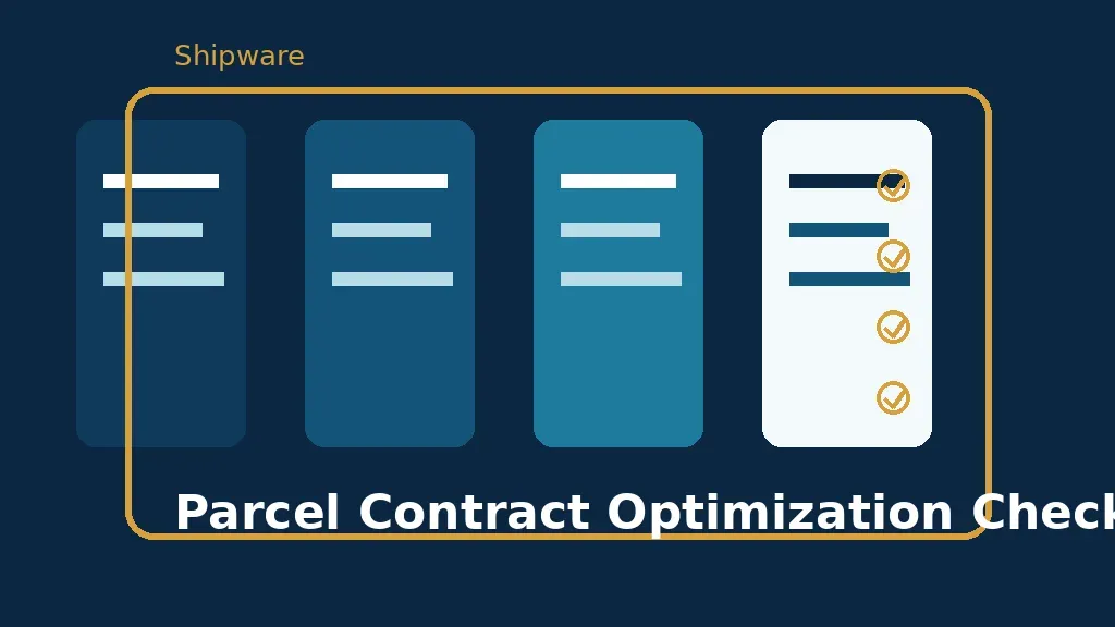 Parcel contract optimization checklist for reviewing carrier pricing proposals