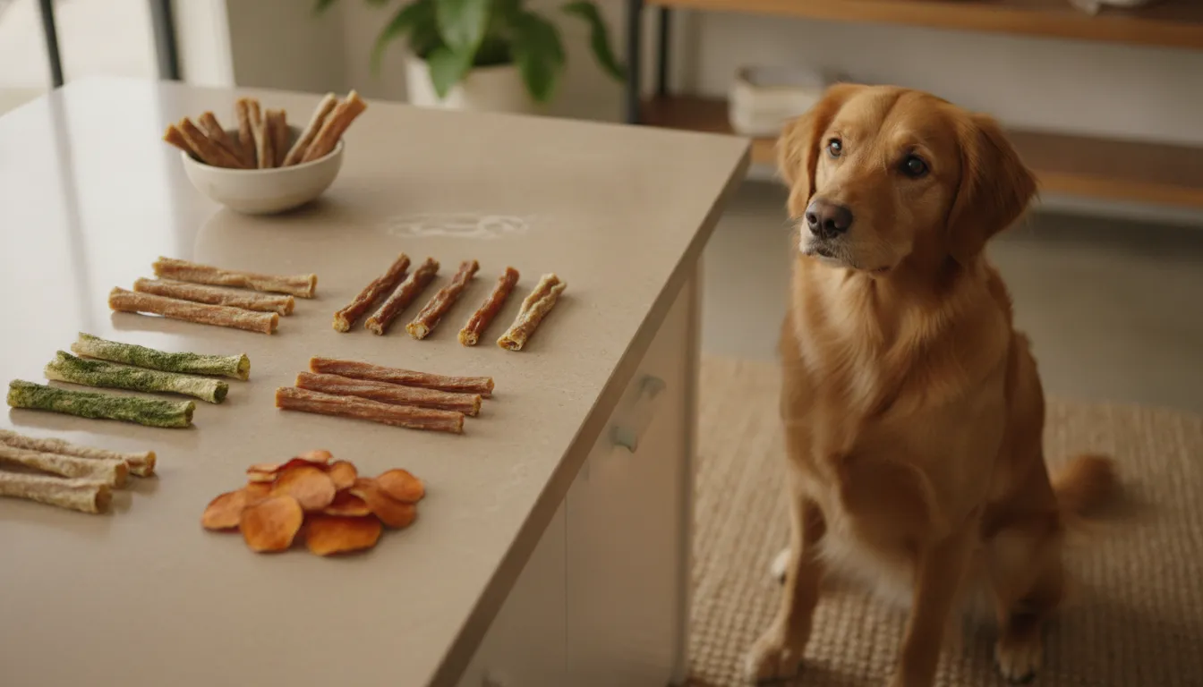 Natural dog chews compared with conventional dental treats
