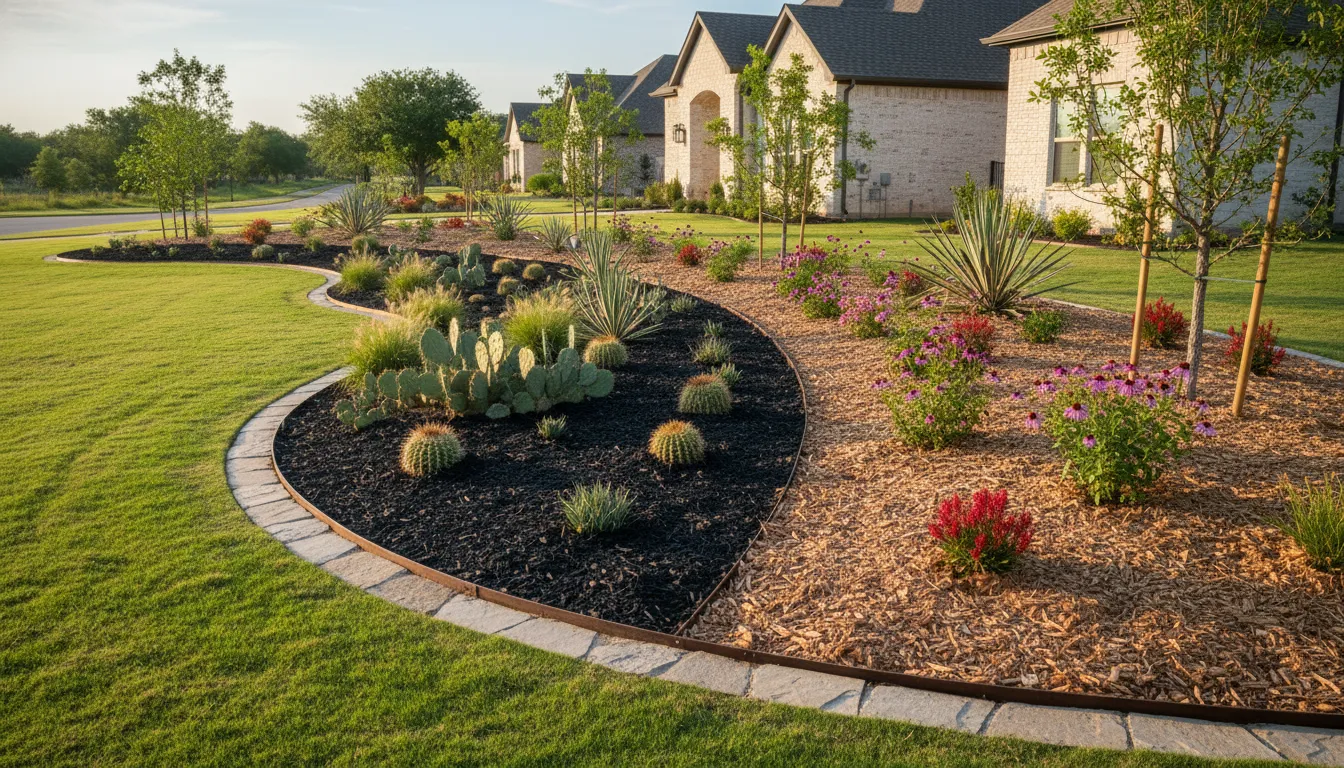 Hardwood mulch delivery for North Texas landscape projects
