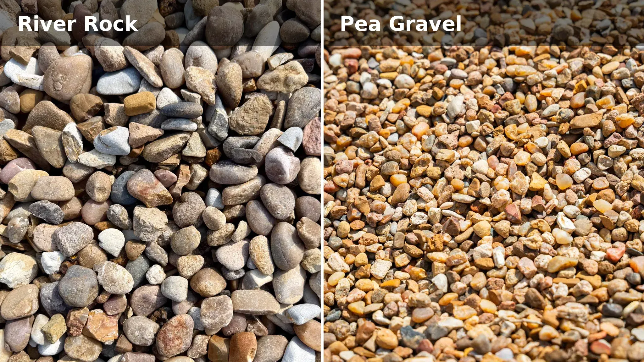 Upper Stream Rocks Vs Lower Stream Rocks River Rock vs Pea Gravel Guide for North Texas Yards