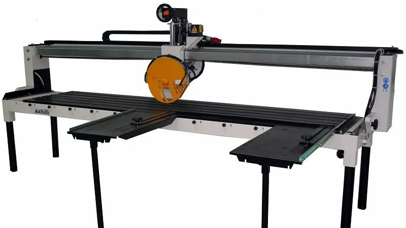 Achilli manual bridge saw for straight stone cuts