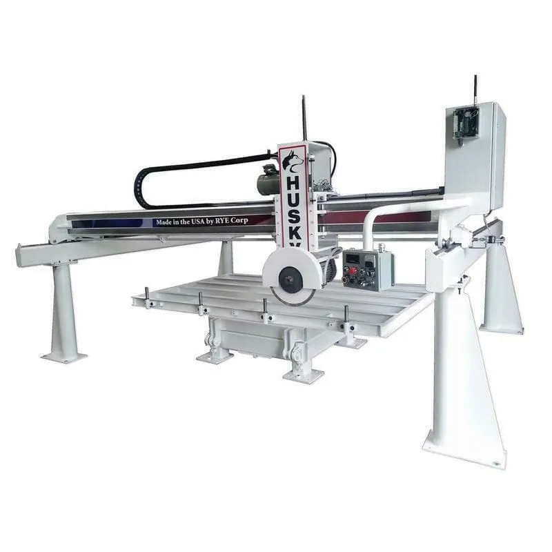 Husky gantry bridge saw for cutting stone slabs