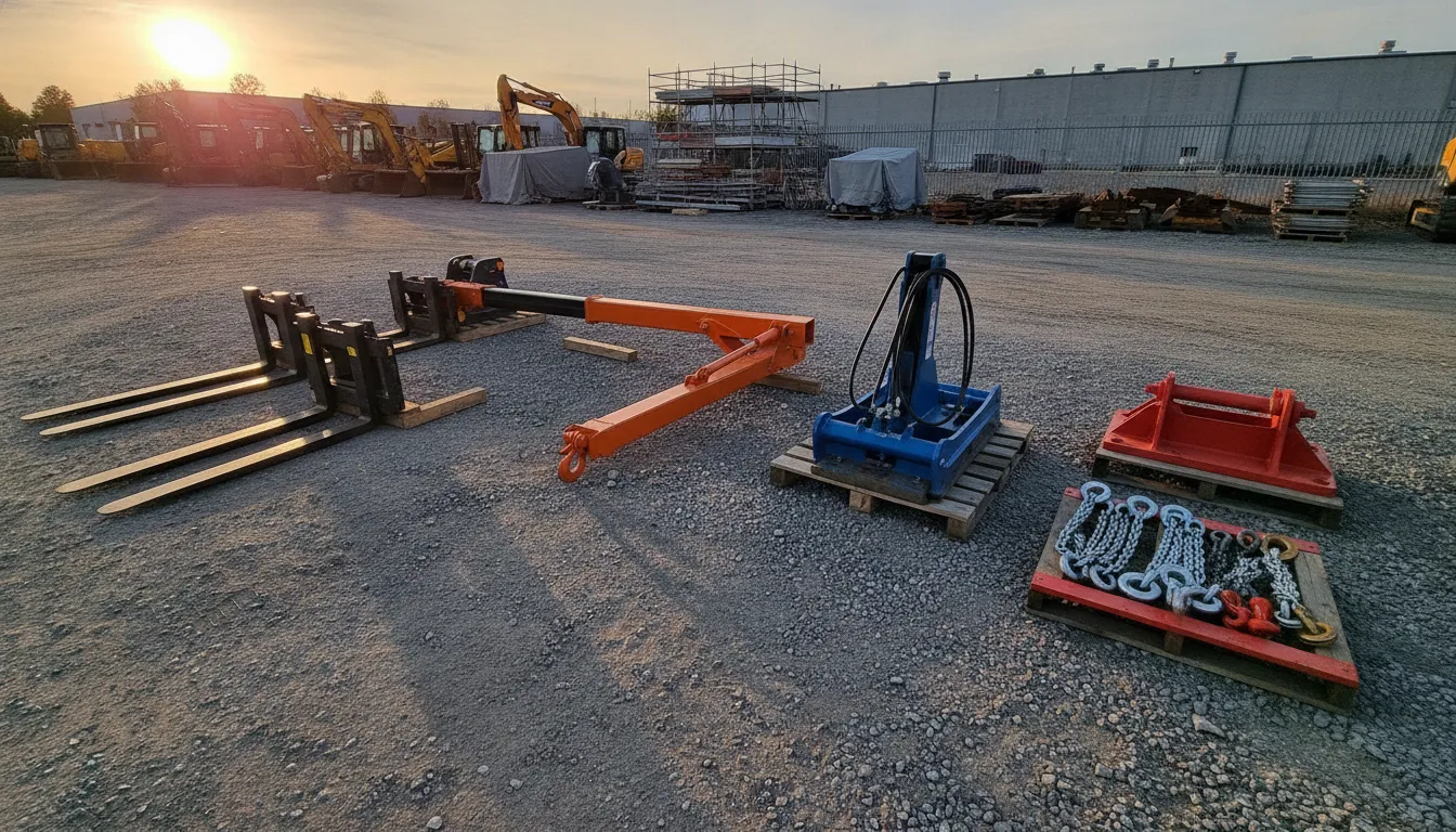 Common forklift attachments for heavy material handling