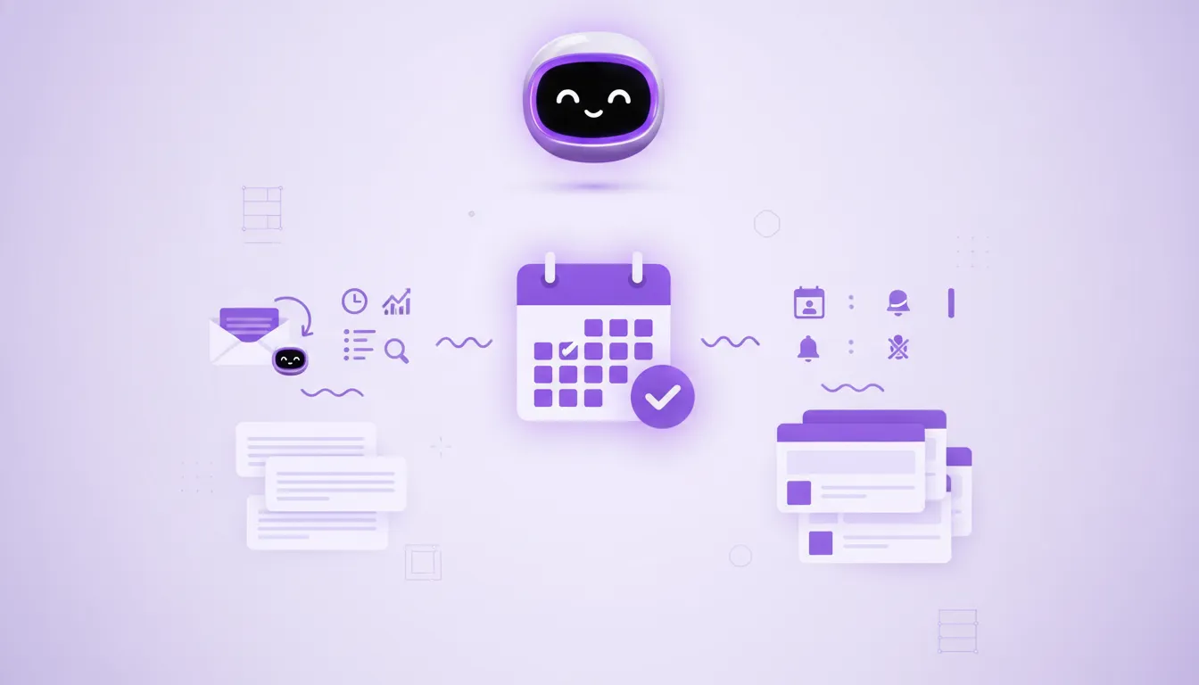 AI assistant automating email and calendar tasks, including scheduling and reminders.