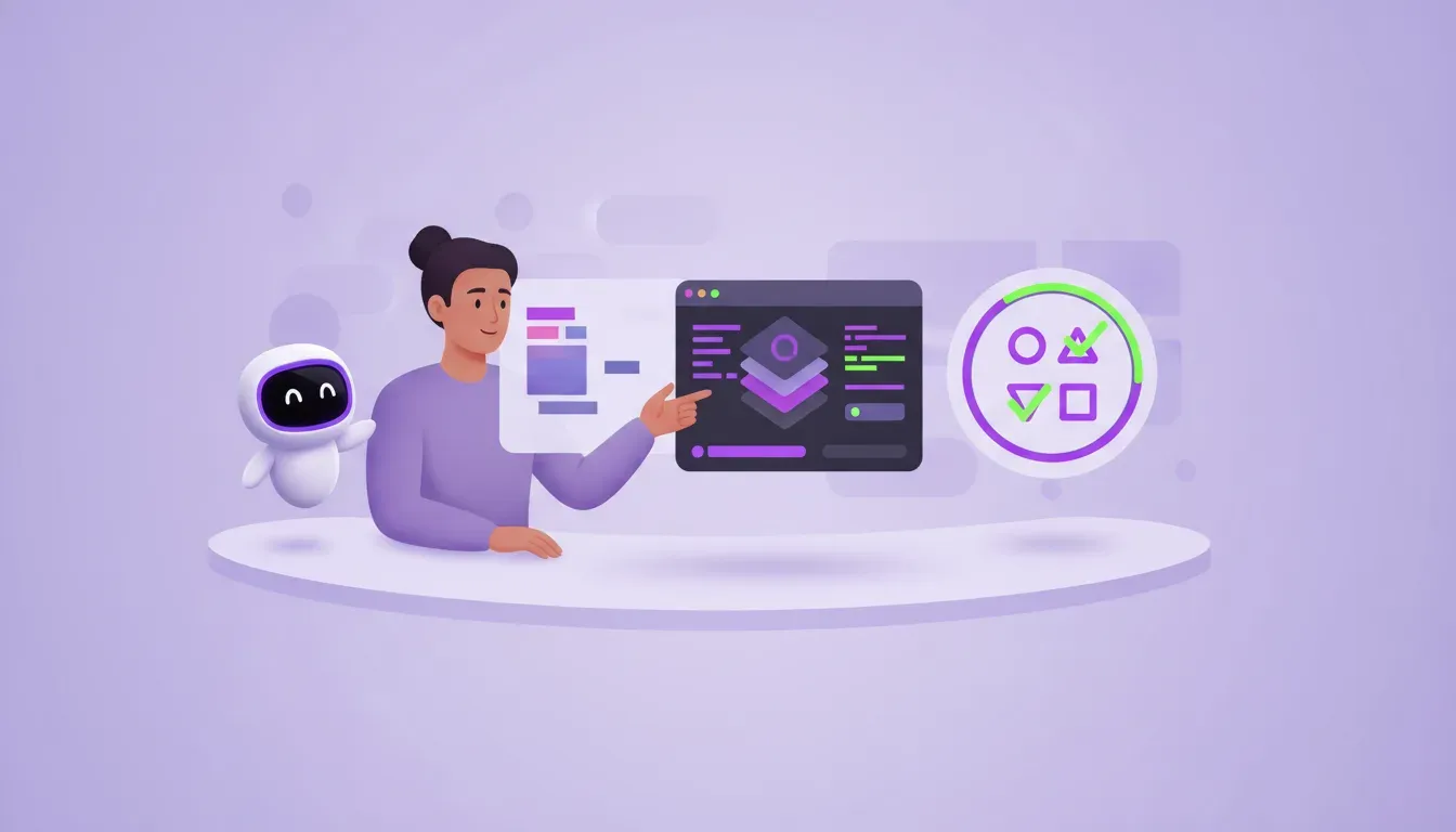 Illustration of a developer comparing AI coding tools by workflow and review control