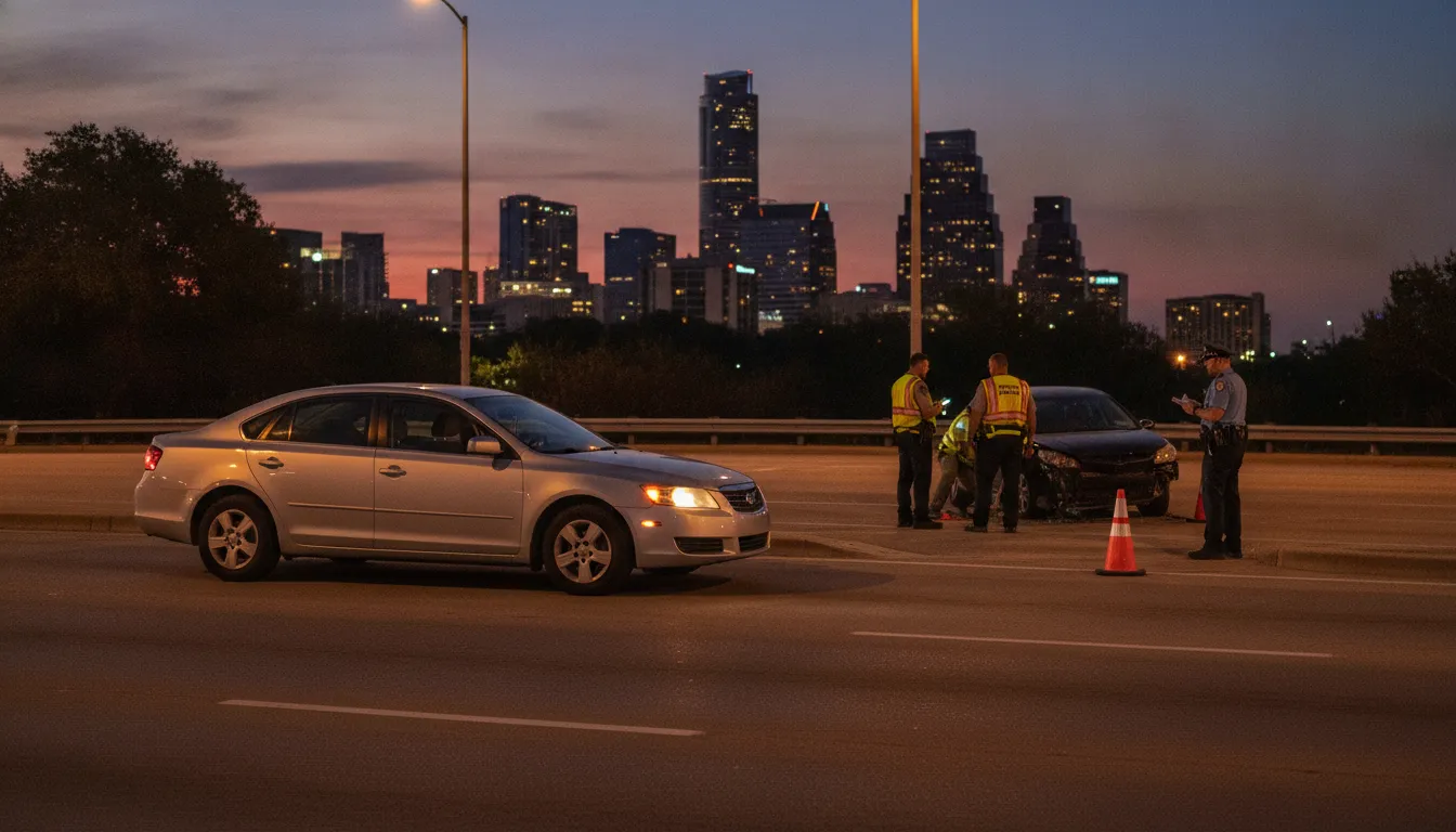 Austin rideshare collision scene being investigated after a crash