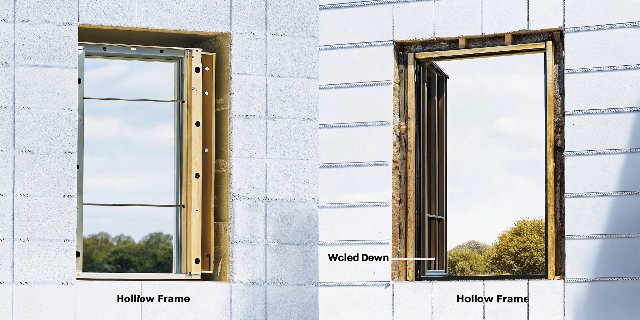Knock down vs welded hollow metal door frame comparison