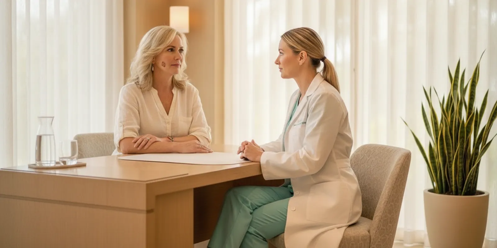 Face brown patches discussed during a physician-led skin consultation